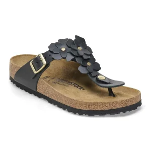 Birkenstock Infradito da donna Gizeh Flower nero  (Calzata Stretta)