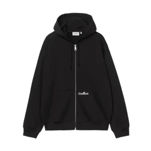 Carhartt Wip Felpa con zip e cappuccio da uomo Label nera
