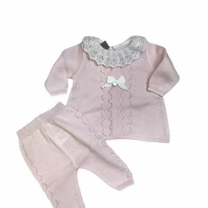 Marlù compl. due pezzi neonato in filo di cotone es1219l-4306 -