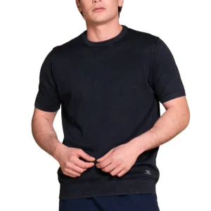 Impure Maglioncino da uomo manica corta Samuel blu