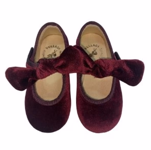 VULLADI ballerina in velluto con fiocco
