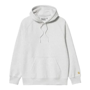 Carhartt Wip Felpa con cappuccio da uomo Chase grigio chiara