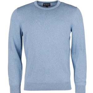 Barbour Maglia girocollo in cotone da uomo Pima celeste