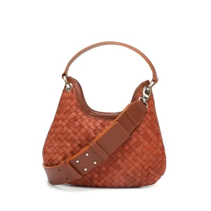 Mini Lou intrecciata marrone