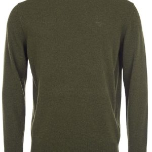 Barbour Maglia girocollo in lana da uomo Essential verde