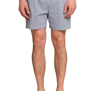 Impure Costume da bagno da uomo Rio Seersucker blu