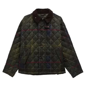 Barbour Giacca da uomo trapuntata in tartan Transport Quilt