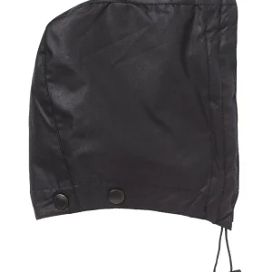 Barbour Cappuccio in cotone cerato Uomo Waxed Nero