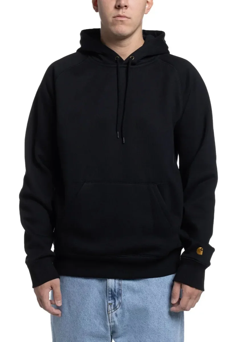 Carhartt Wip Felpa con cappuccio da uomo Chase nera - immagine 3