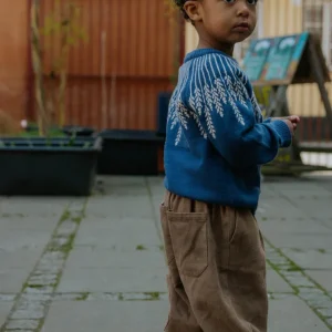 Pantaloni Cargo Bambino Duna in Denim Lavato – Elastico in Vita e Tasche Laterali