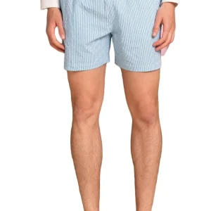 Impure Costume da bagno da uomo Rio Seersucker celeste