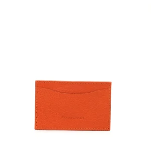 portacarte 2 in pelle arancio