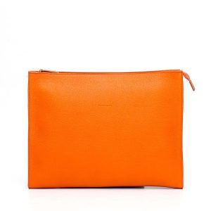 Porta Documenti in Pelle Arancio