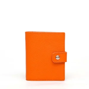 Portafoglio Cara in pelle Arancio