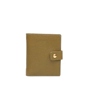 Portafoglio cara in pelle verde