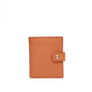 Portafoglio cara in pelle caramello