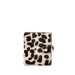 Portafoglio cara in cavallino bianco