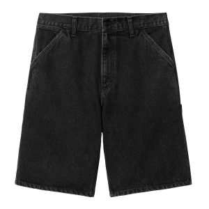 Carhartt Wip Pantaloncino in  jeans da uomo Single Knee Nero