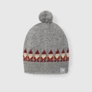 Berretto Babbo Natale Neonato Lana Merino Cashmere - Lavorato Maglia Jacquard Pompon Snug