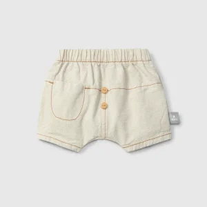 Shorts pull-up in stile organico con tasca