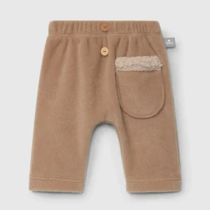 Pantaloni Pile Riciclato Bambino - Bottoni Legno Tasca Pelliccia Pull-Up Snug
